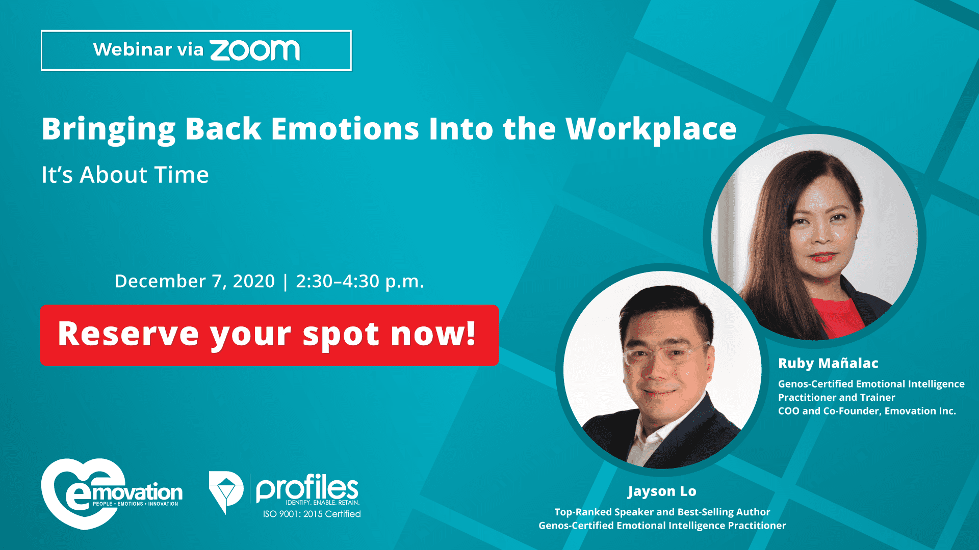 Brining Back Emotions Into the Workplace: It's About Time Webinar